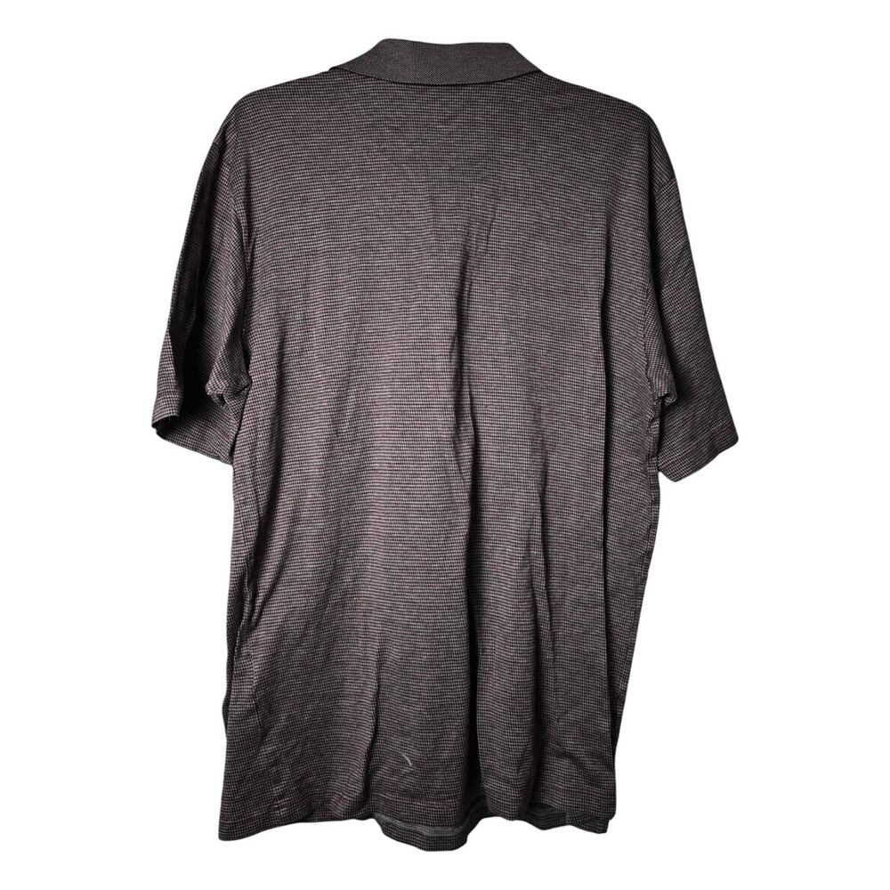 Bobby Jones Mens Performance Golf Polo Shirt Maroon Textured Short Sleeve Size L - Picture 2 of 4